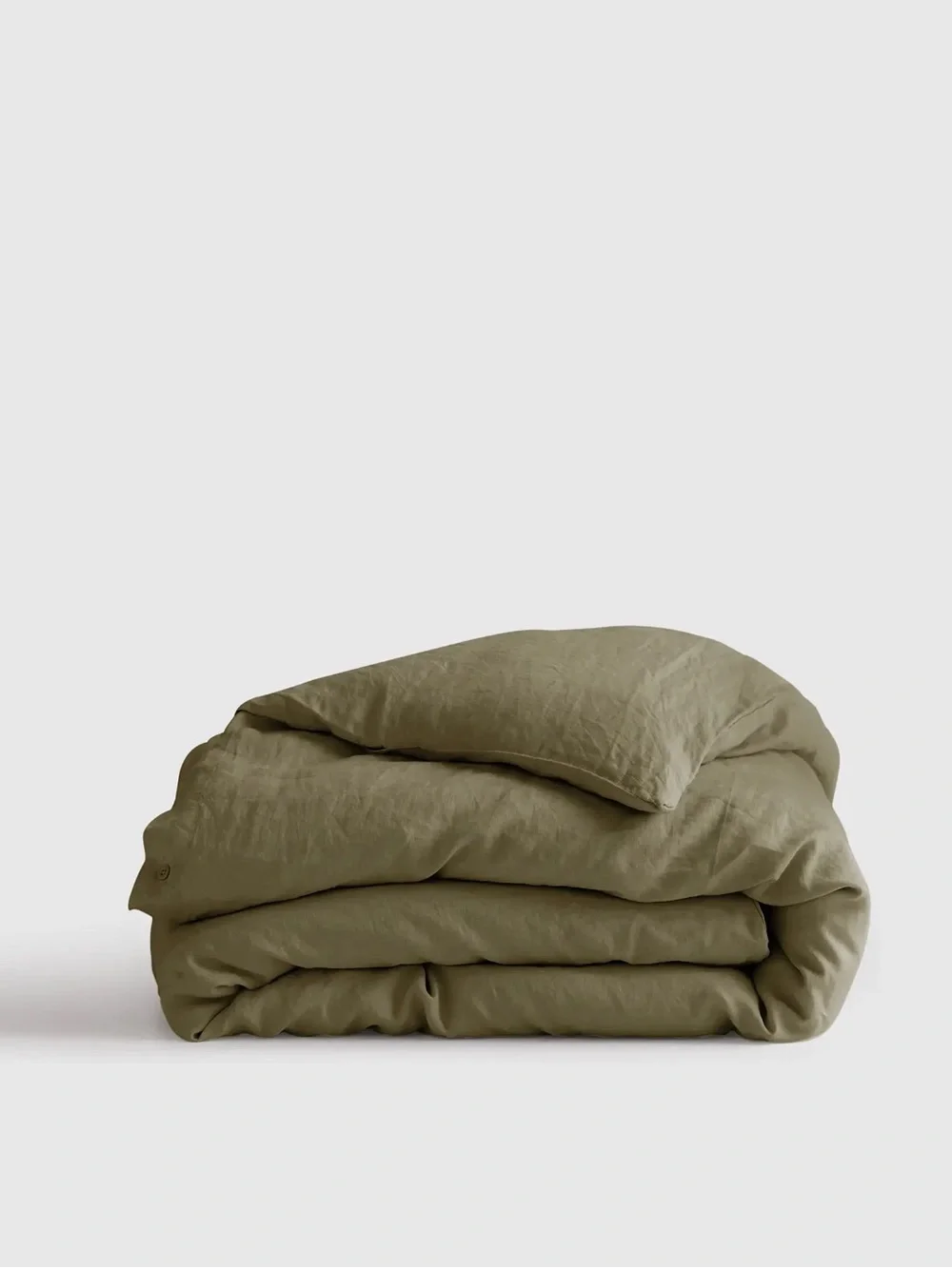 QUINCE European Linen Duvet Cover Full/Queen Aloe 8607